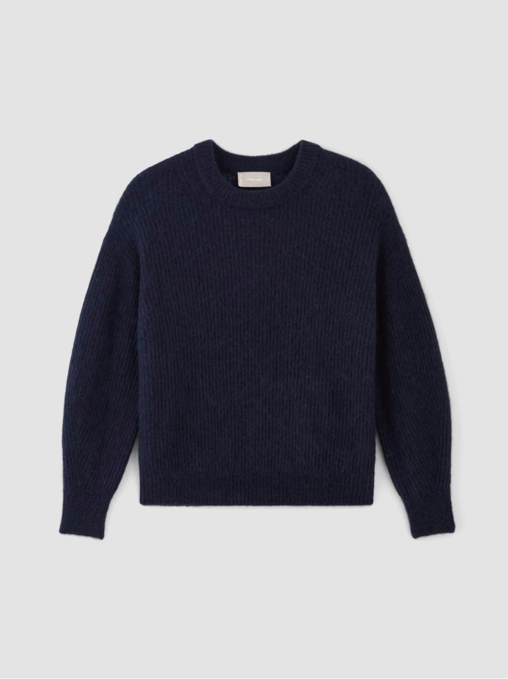 Everlane Cocoon Crew Sweater in Alpaca in Navy